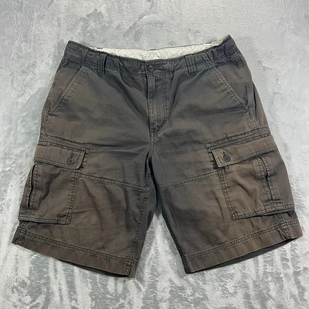The North Face Cargo Shorts Mens 36 Gray Good Sun Faded AU7V Cotton Utility